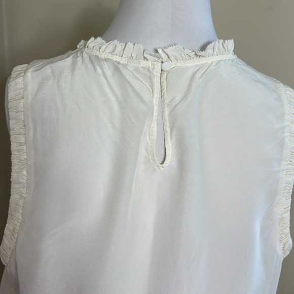 BODEN CRÈME SILK SLEEVELESS BLOUSE US 14 - Picture 3 of 6